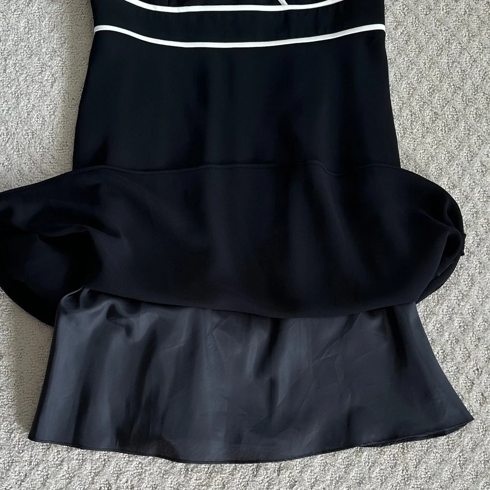 Evan-Picone Al Fresco Midi Dress Black/Ivory Size 10 NWT Classic Neutral Office - Picture 9 of 15
